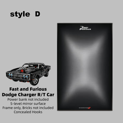 Wall Display Frames For LEGO Technic Fast and Furious Dodge Charger R/T Car 42231(Model not included)