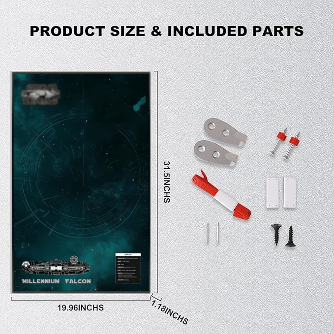 Display frame for LEGO® STAR WARS™ Dark Millennium Falcon 75389(Model Not Included)