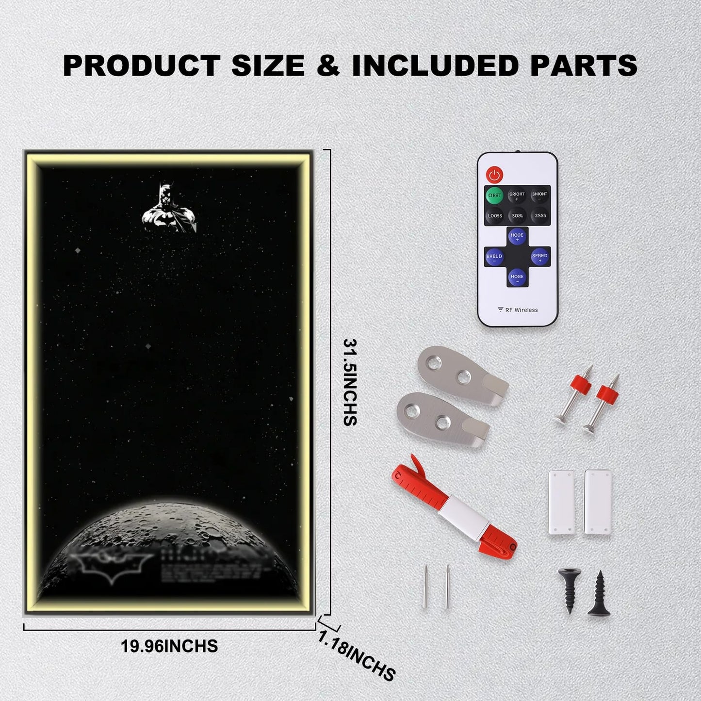 Wall Display Frame For LEGO® DC™ 1989 BATMOBILE 76139(Model Not Included)