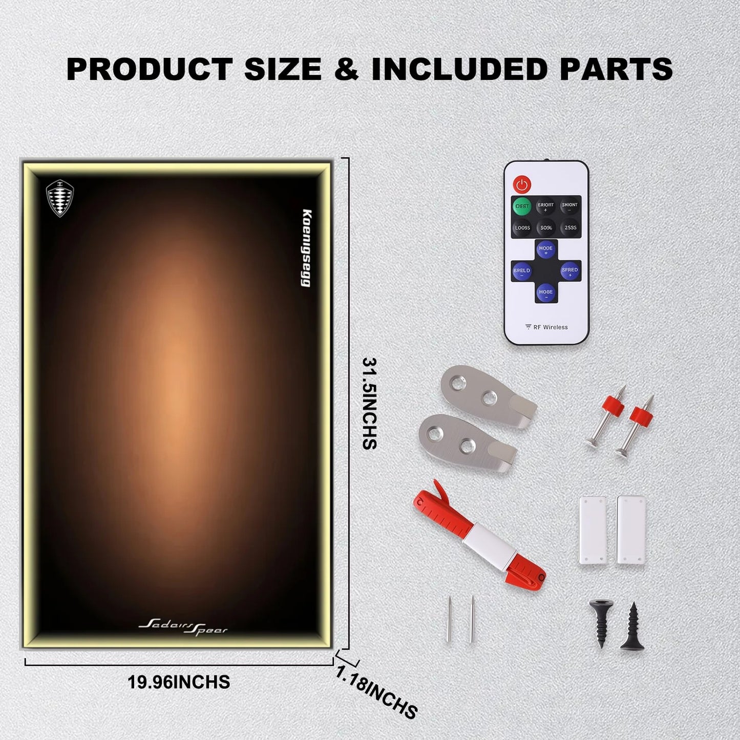 Wall Display Frame For Lego 42232 Technic Koenigsegg Sadair’s Spear.(Model Not Included)
