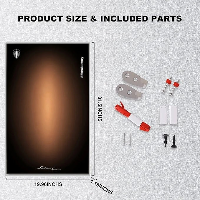 Wall Display Frame For Lego 42232 Technic Koenigsegg Sadair’s Spear.(Model Not Included)