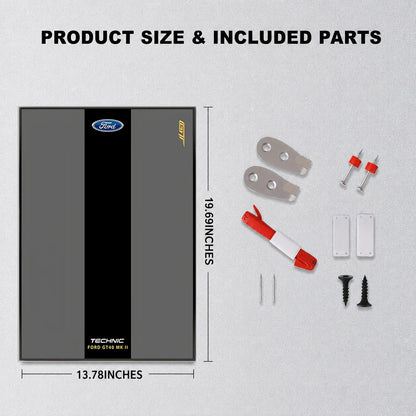 Wall Display Frame for LEGO® Technic™ 1966 Ford GT40 MKII Race Car Mid-Size Car 42223(Model Not Included)