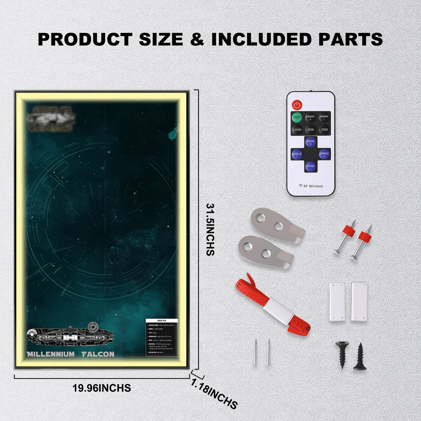 Display frame for LEGO® STAR WARS™ Dark Millennium Falcon 75389(Model Not Included)