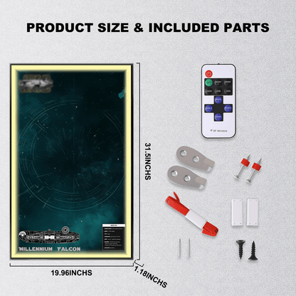 Display frame for LEGO® STAR WARS™ Dark Millennium Falcon 75389(Model Not Included)