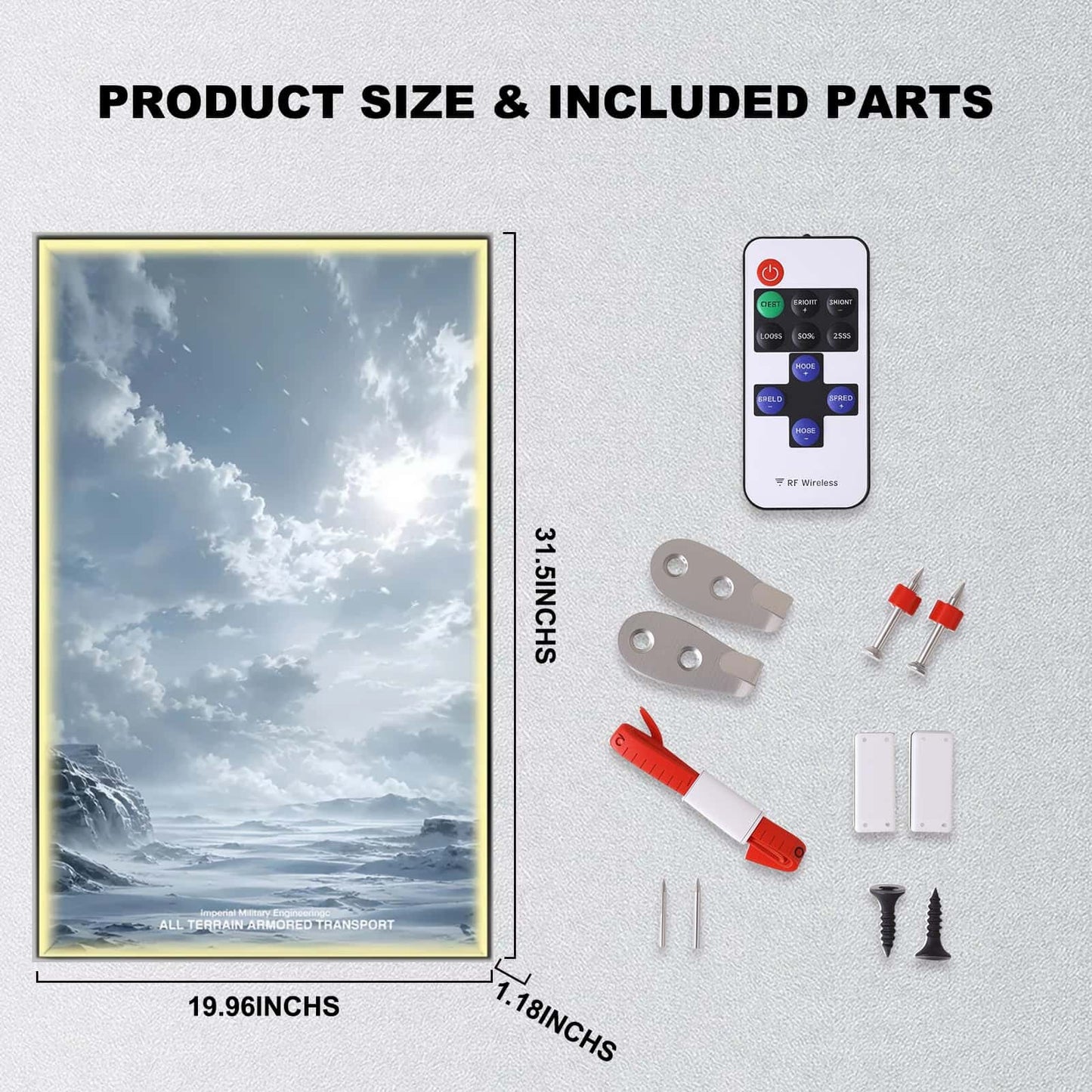 Wall Display Frame For LEGO® STAR WARS™ AT-AT™ 75288 (Model not included)