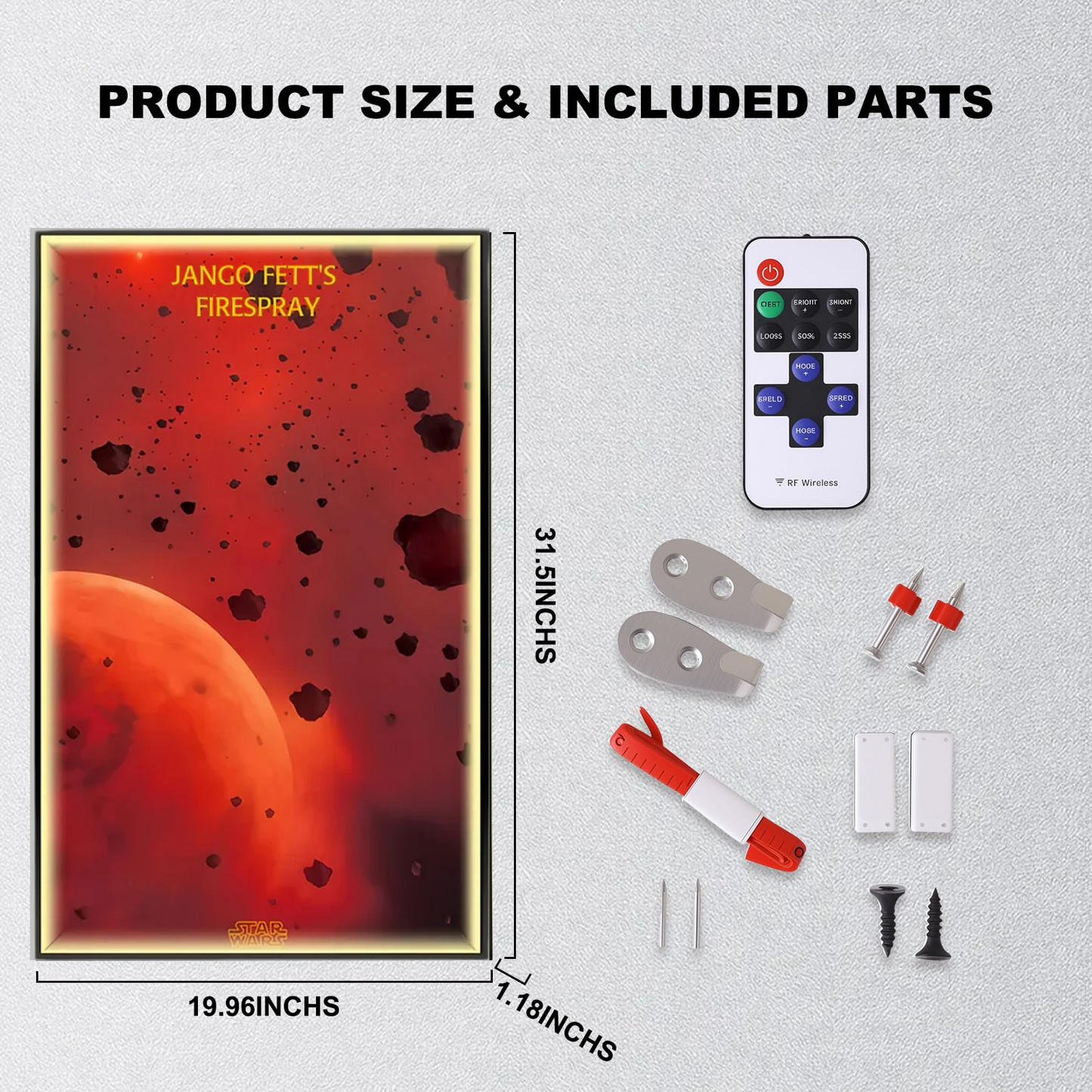 Wall Display frame for LEGO® STAR WARS™ 75409 Jango Fett's Firespray-Class Starship(Model Not Included)