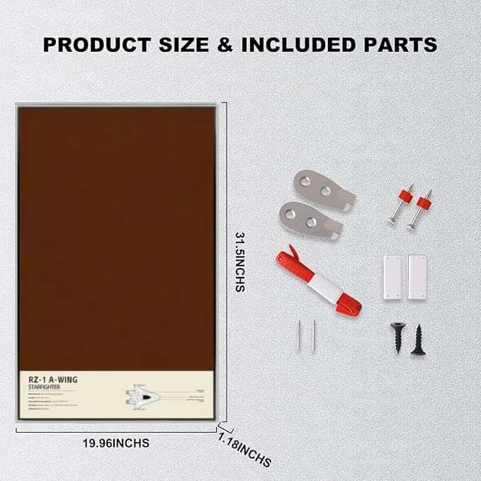 Wall Display frame for LEGO® STAR WARS™ 75275 A-wing Starfighter™(Model Not Included)