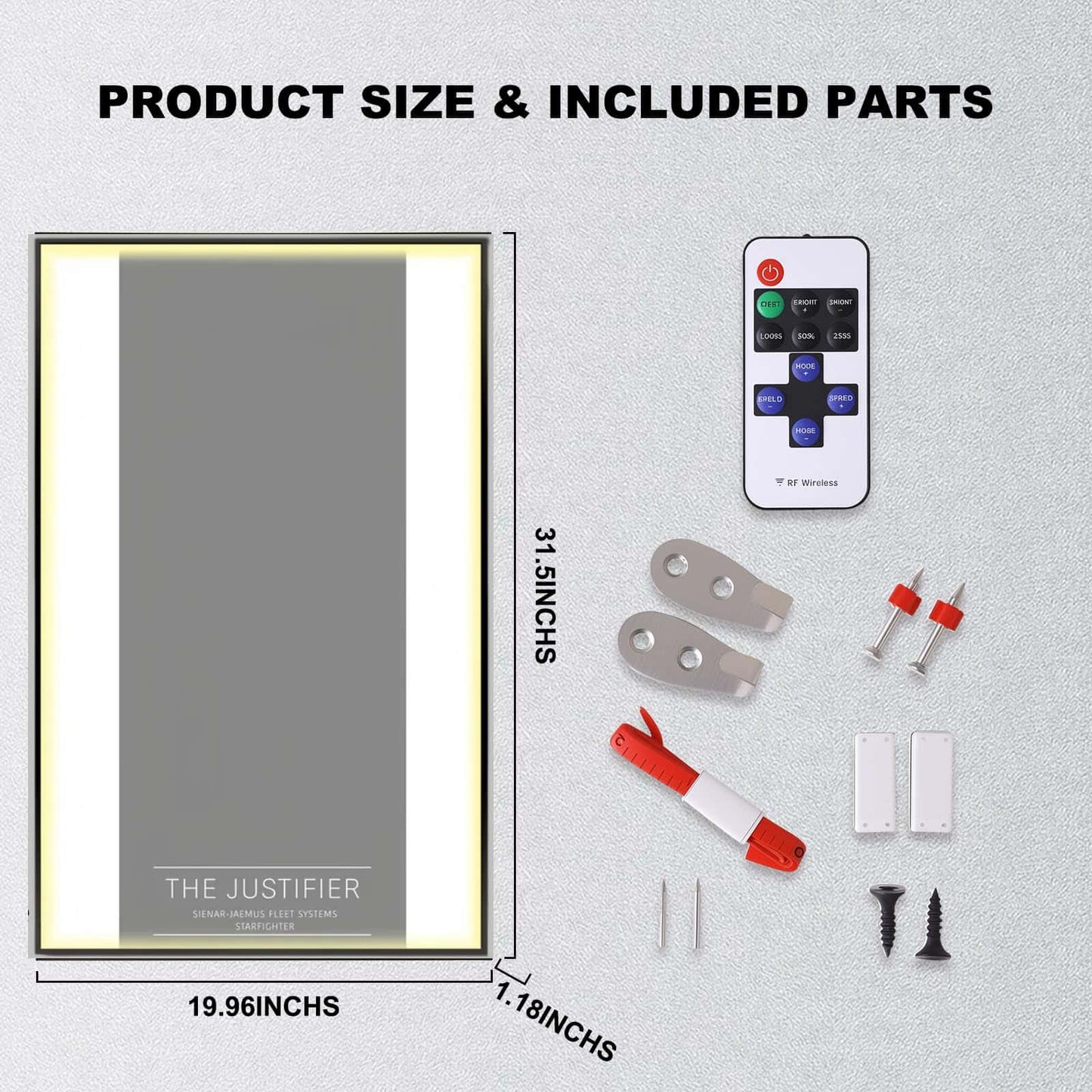 Wall Display Frame For  LEGO® STAR WARS 75323 The Justifier™(Model Not Included)