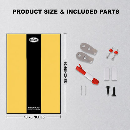 Wall Display Frame For LEGO® TECHNIC™ Bugtti Bolide Mid-Size CAR 42151(Model Not Included)