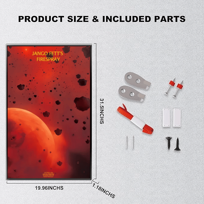 Wall Display frame for LEGO® STAR WARS™ 75409 Jango Fett's Firespray-Class Starship(Model Not Included)