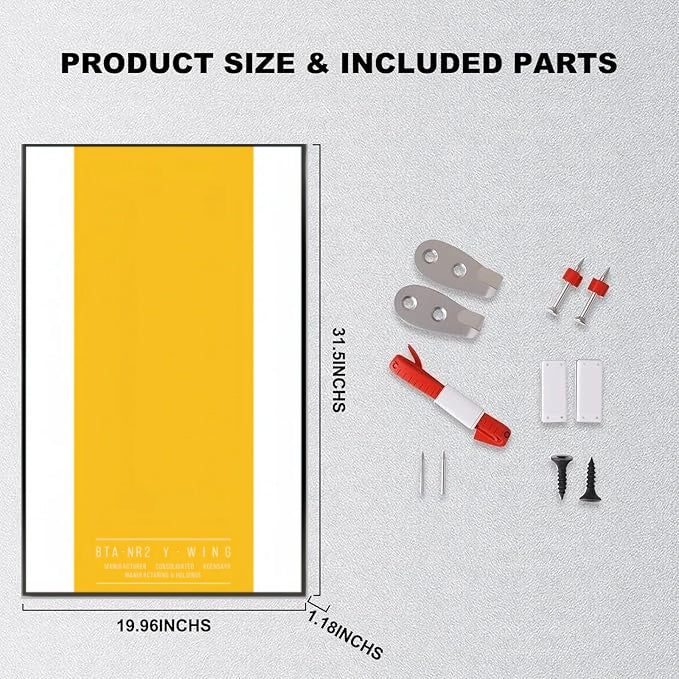 Wall Display Frame for LEGO® Star Wars 75181 Y-Wing Starfighter™(Model Not Included)
