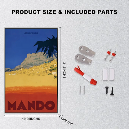 Wall Display Frame For LEGO® STAR WARS™ 75442 The Mandalorian's N1 Starfighter™ (Model Not Included)