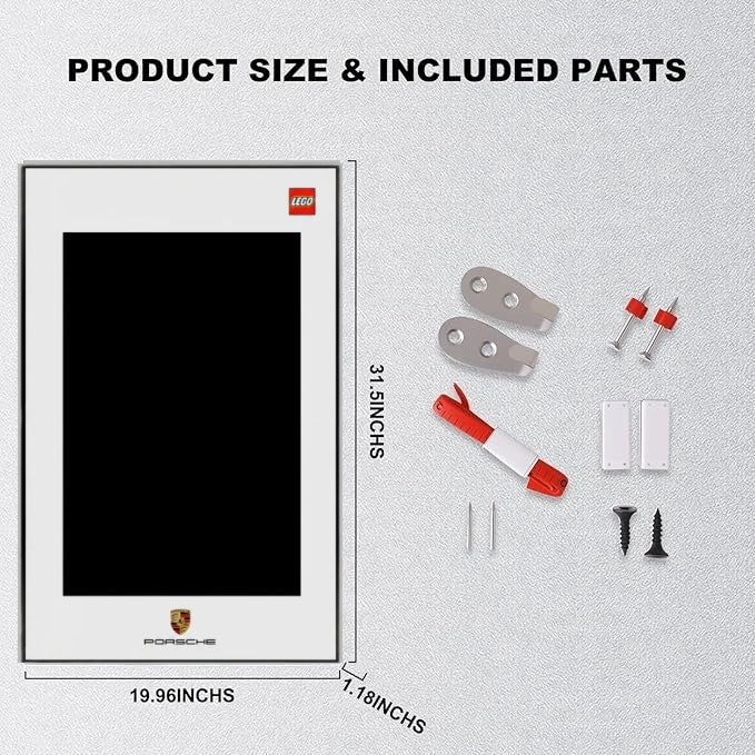 Wall Display Frame For LEGO® TECHNIC™ Porsche 911 RSR 42096(Model Not Included)