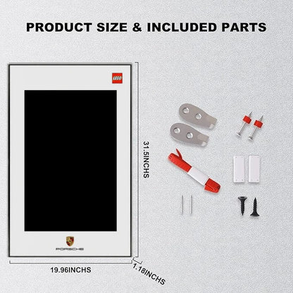 Wall Display Frame For LEGO® TECHNIC™ Porsche 911 RSR 42096(Model Not Included)
