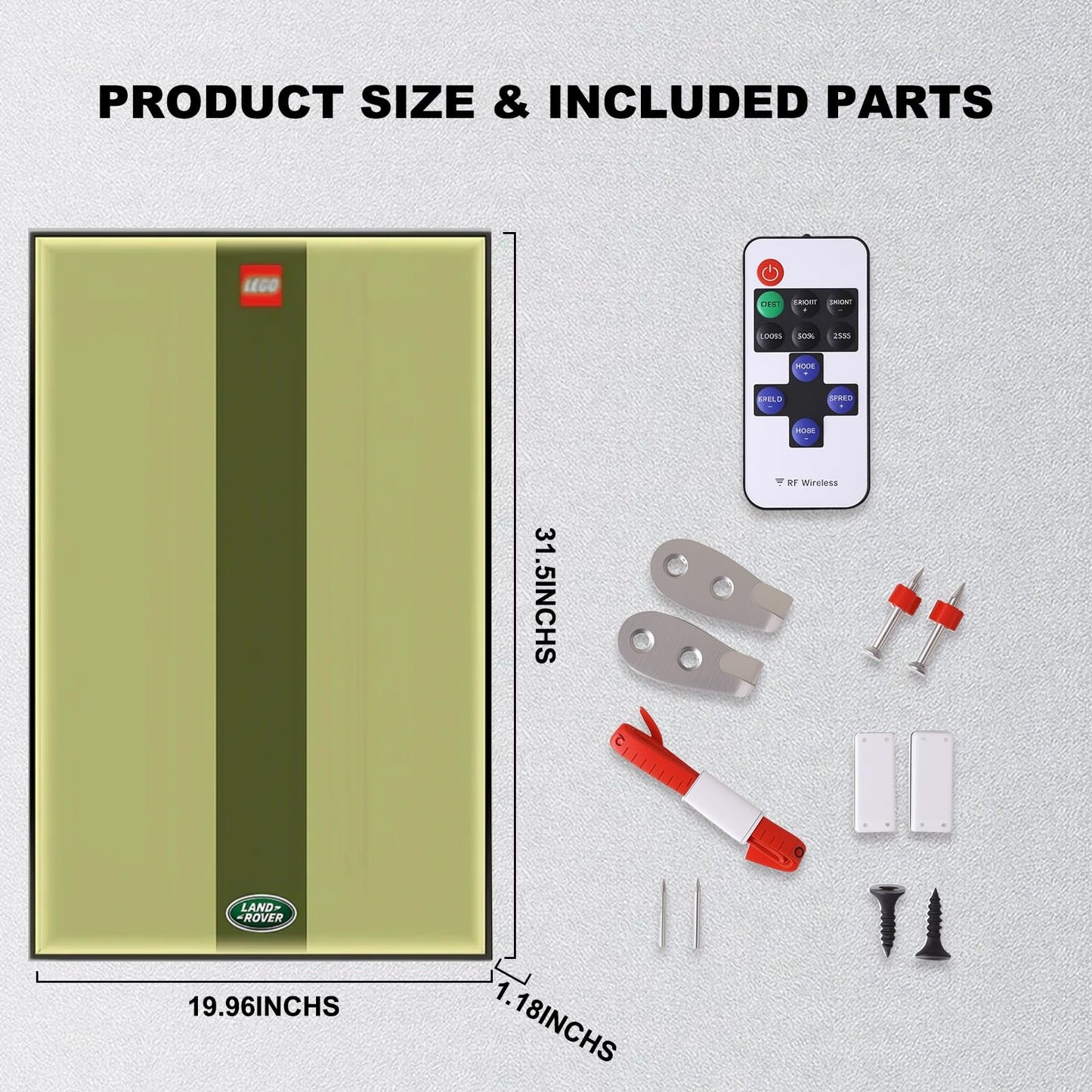 WALL DISPLAY FRAME for LEGO® TECHNIC™  Land Rover Defender 42110 .(Model Not Included)