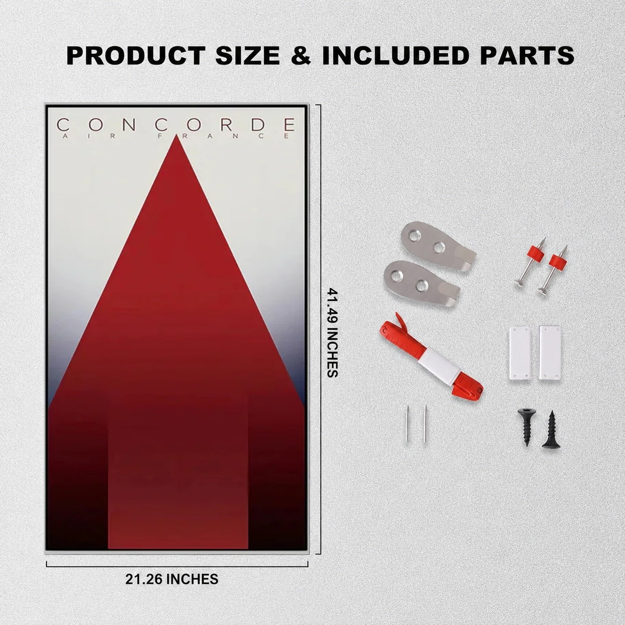 Wall Display Frames for LEGO® ICONS Concorde 10318(Model Not Included)