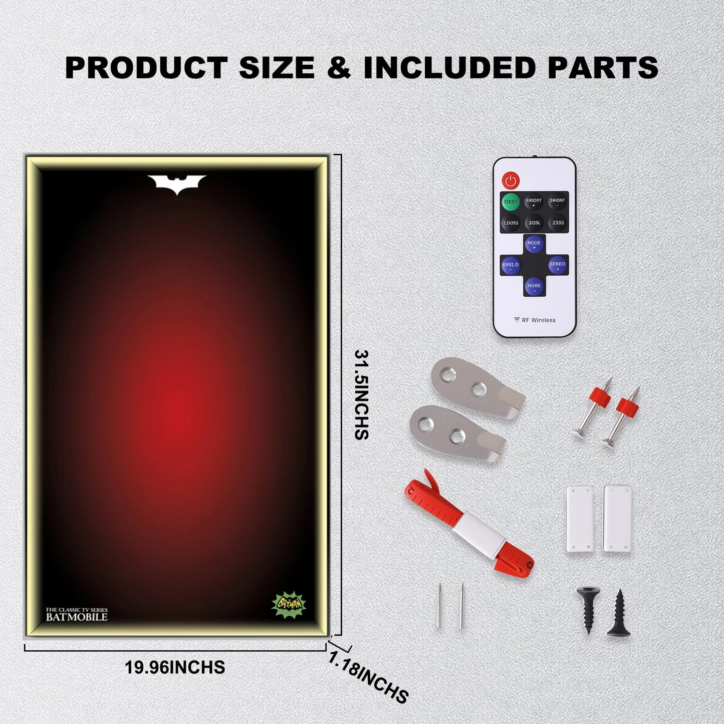 Wall Display Frame For LEGO BATMAN™ 76328 The Classic TV SERIES BATMOBILE™ (Model not included)