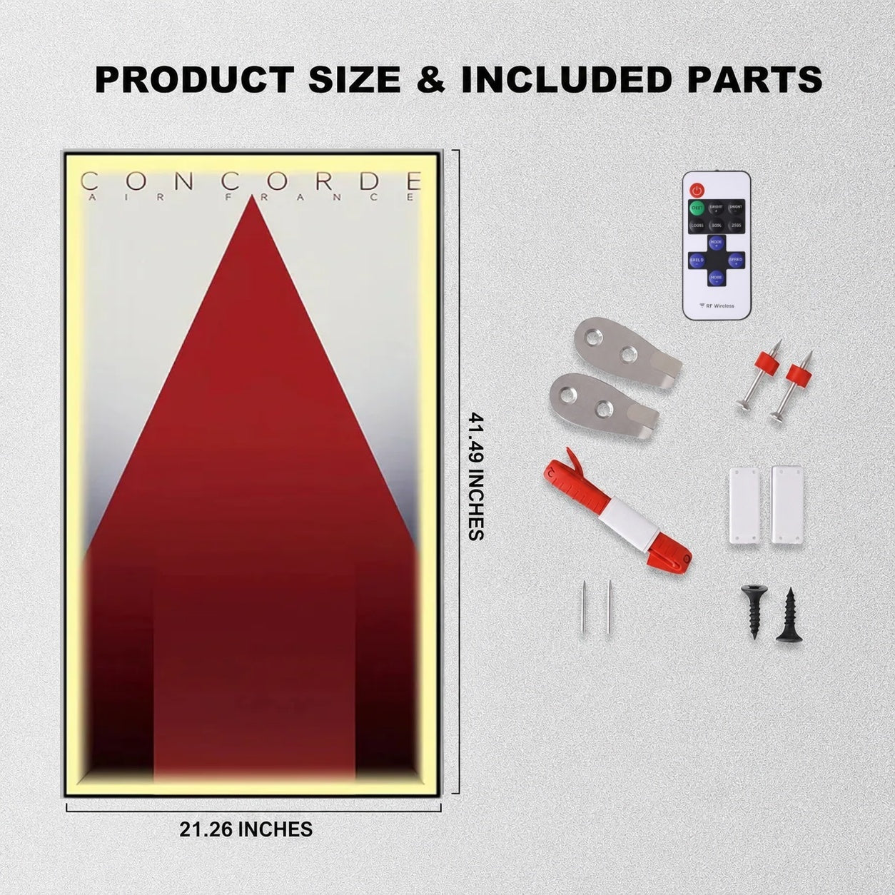 Wall Display Frames for LEGO® ICONS Concorde 10318(Model Not Included)