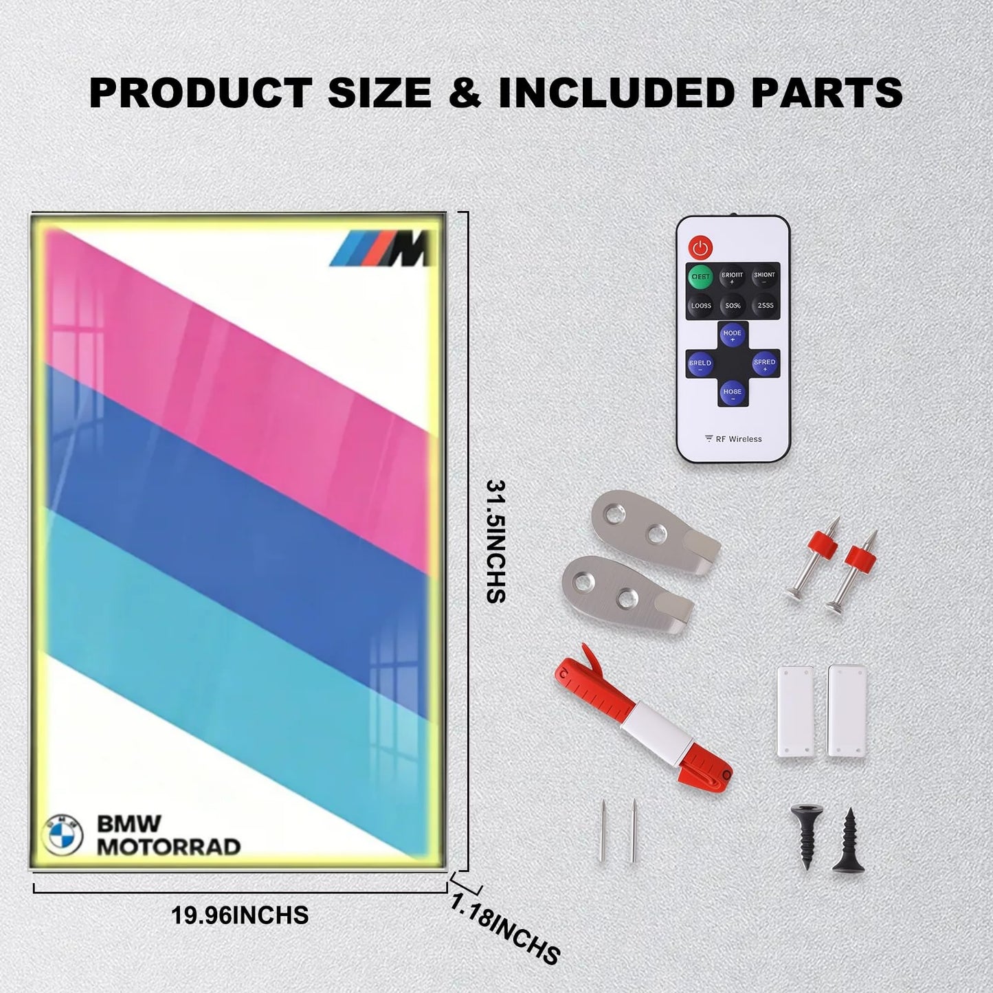 Wall Display Frame For LEGO® TECHNIC™ BMW M1000RR 42130(Model Not Included)