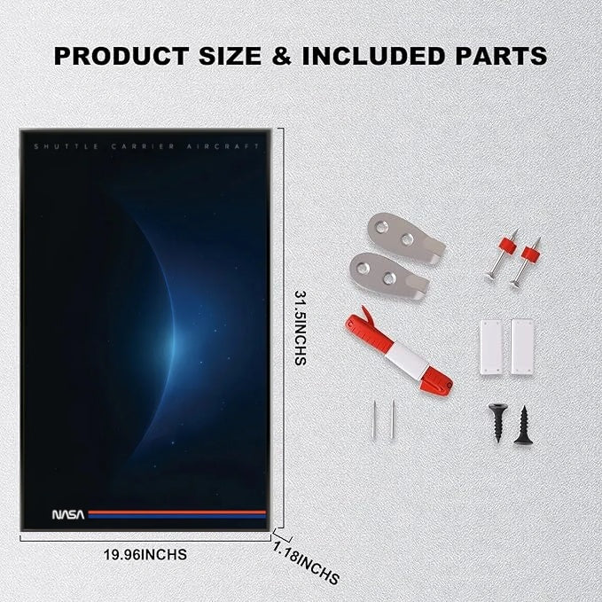 Wall Display Frame for LEGO® ICONS  Shuttle Carrier Aircraft 10360 (Model Not Included)