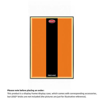Wall Display Frame For LEGO® Technic™ Bugatti Chiron Pur Sport Hypercar Mid-Size Car 42222 (Model Not Included)