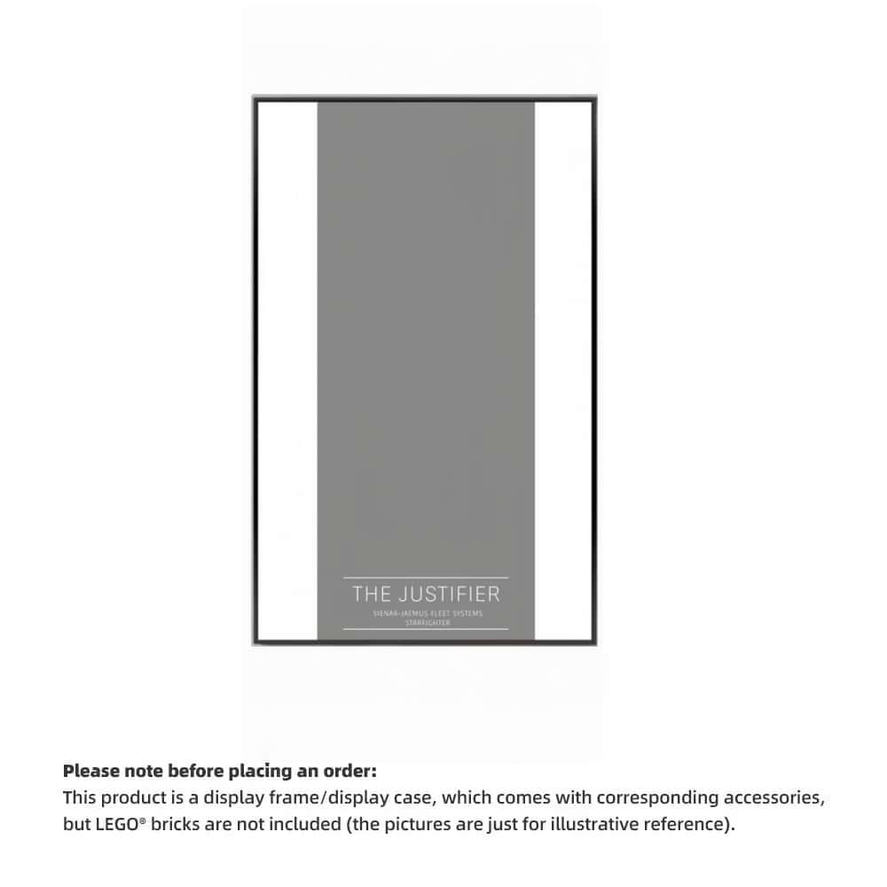Wall Display Frame For  LEGO® STAR WARS 75323 The Justifier™(Model Not Included)