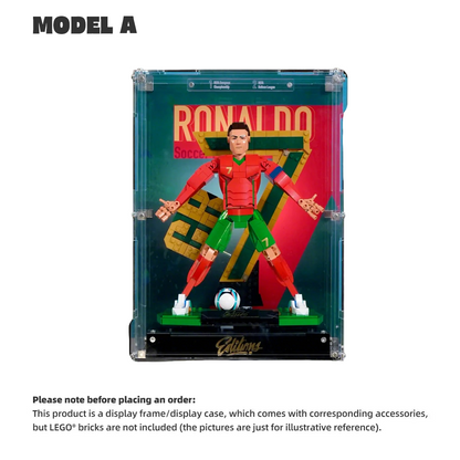 【PREMIUM】 DISPLAY CASE FOR LEGO® EDITIONS 43016 CRISTIANO RONALDO – SOCCER LEGEND