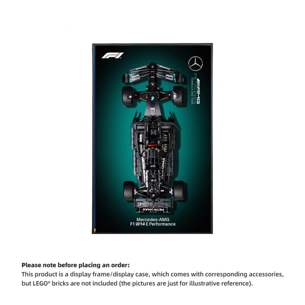 Wall Display Frame For LEGO® TECHNIC™ Mercedes AMG F1 42171(Model Not Included)