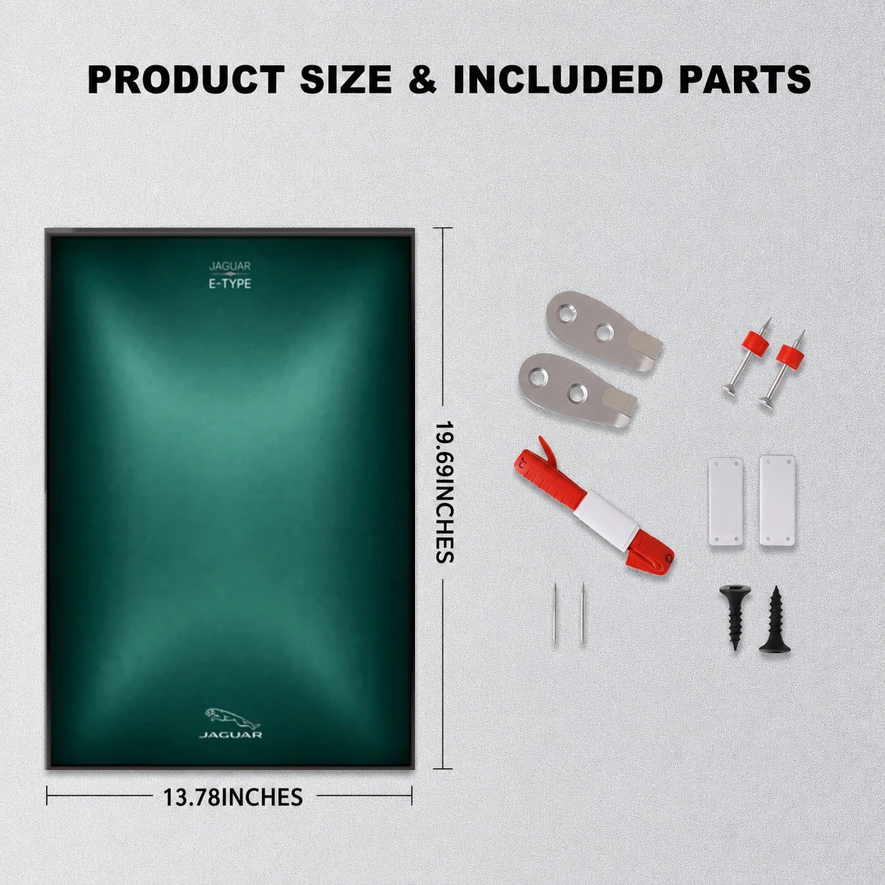 Wall Display Frame For Lego 11381 ICONS JAGUAR E-TYPE(Model not included)