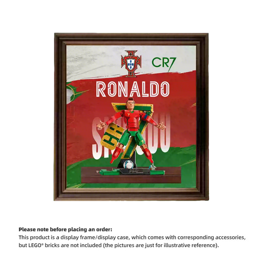 Wall Display Frame for LEGO® Editions Cristiano Ronaldo – Soccer Legend 43016 (Model Not Included)