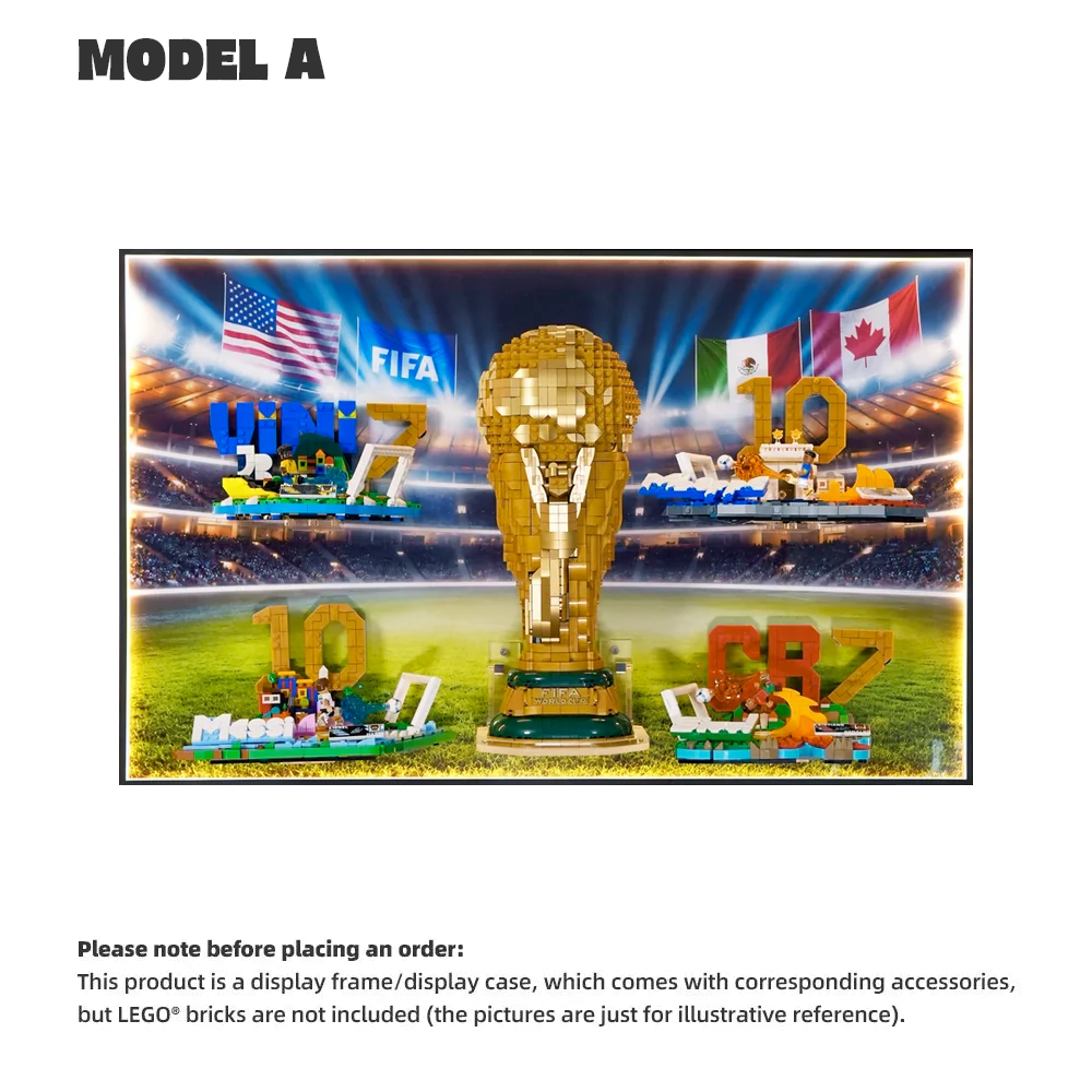 Wall Display Frame For Lego Editions FIFA World Cup & Soccer Highlights 4 sets 43011 & 43027 & 43012 & 43013