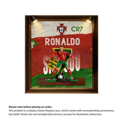 Wall Display Frame for LEGO® Editions Cristiano Ronaldo – Soccer Legend 43016 (Model Not Included)
