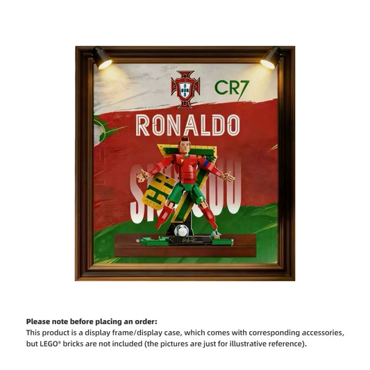 Wall Display Frame for LEGO® Editions Cristiano Ronaldo – Soccer Legend 43016 (Model Not Included)