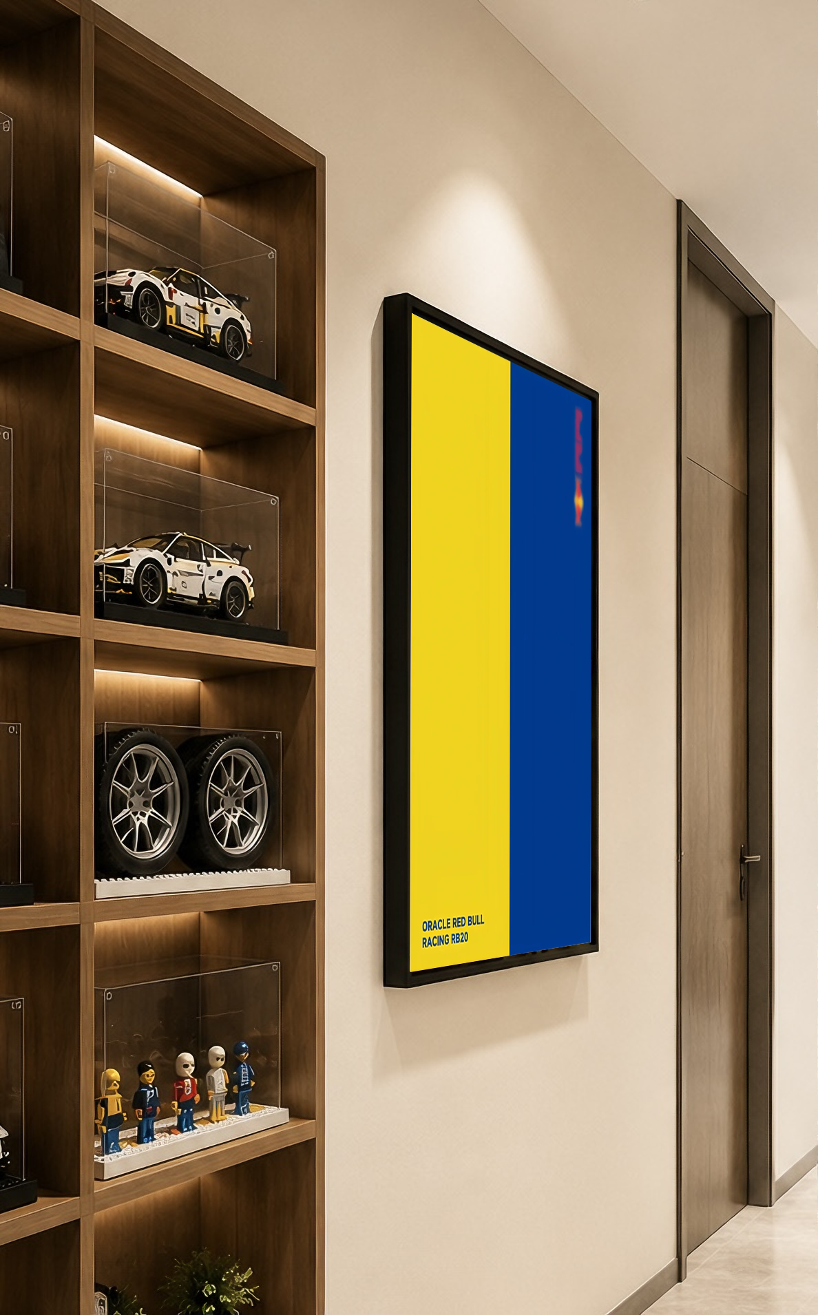 Wall Display Frame For LEGO® TECHNIC™ ORACLE RED BULL RACING RB20 F1 CAR 42206(Model Not Included)