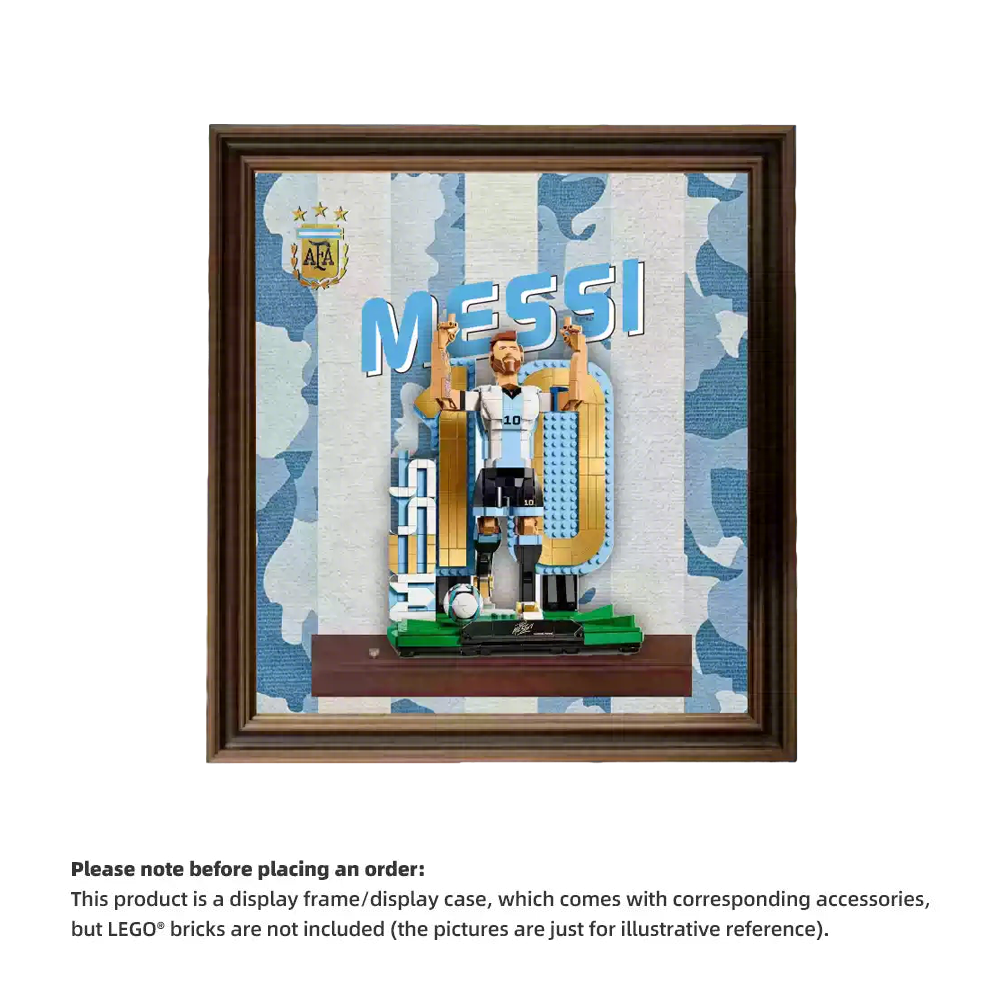 Wall Display Frame for LEGO® Editions Lionel Messi – Soccer Legend 43015 (Model Not Included)