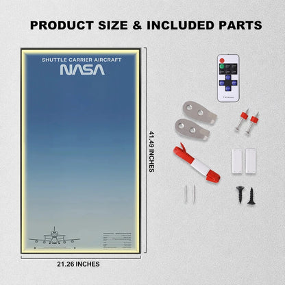 Wall Display Frame for LEGO® ICONS  Shuttle Carrier Aircraft 10360 (Model Not Included)