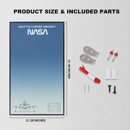 Wall Display Frame for LEGO® ICONS  Shuttle Carrier Aircraft 10360 (Model Not Included)