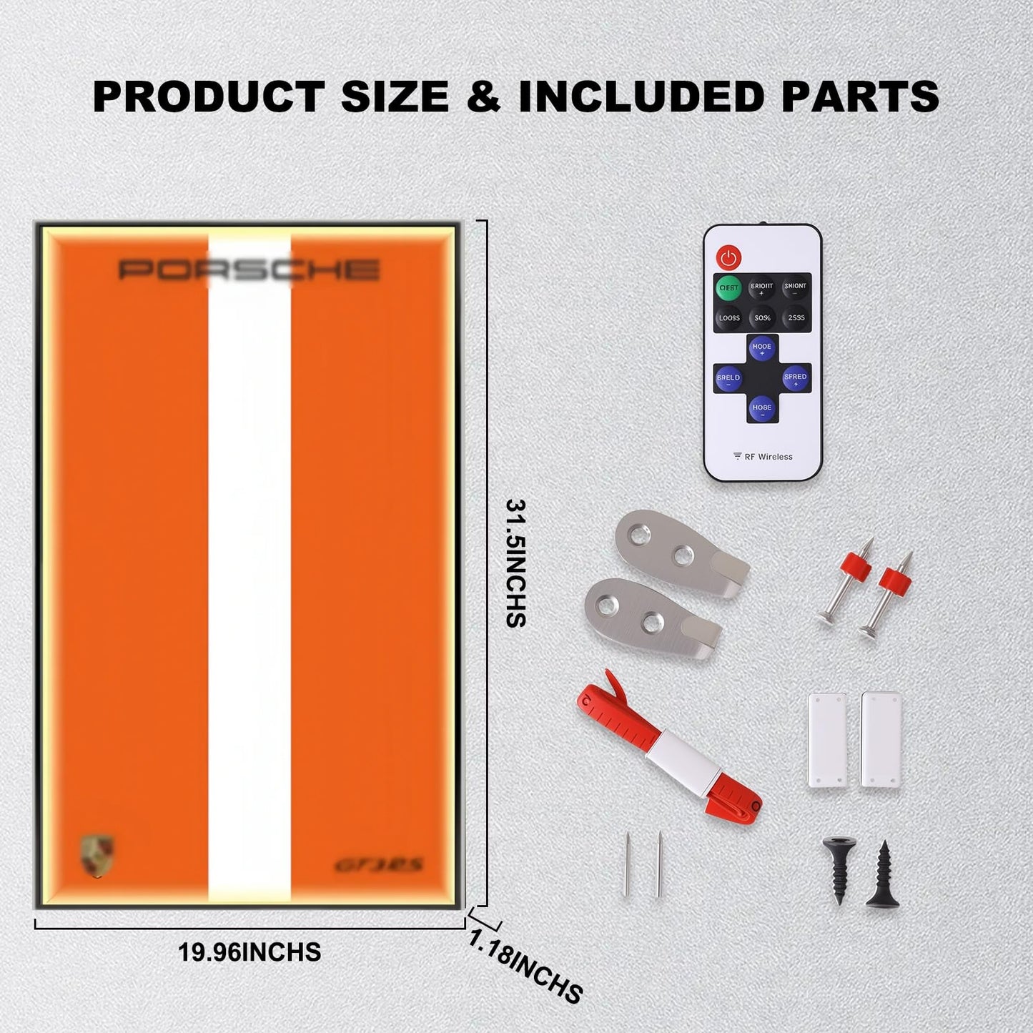 Wall Display Frame For LEGO® TECHNIC™ Porsche 911 GT3 RS 42056(Model Not Included)