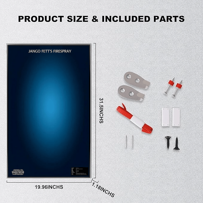 Wall Display frame for LEGO® STAR WARS™ 75409 Jango Fett's Firespray-Class Starship(Model Not Included)