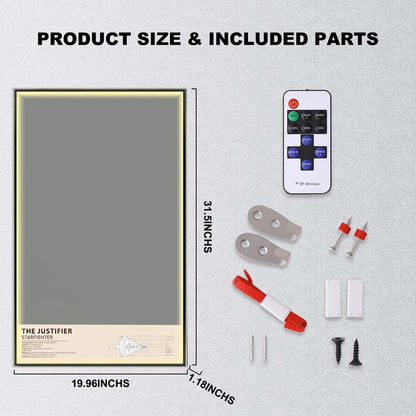 Wall Display Frame For  LEGO® STAR WARS 75323 The Justifier™(Model Not Included)