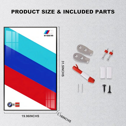 Wall Display Frame For LEGO® TECHNIC™ BMW M1000RR 42130(Model Not Included)