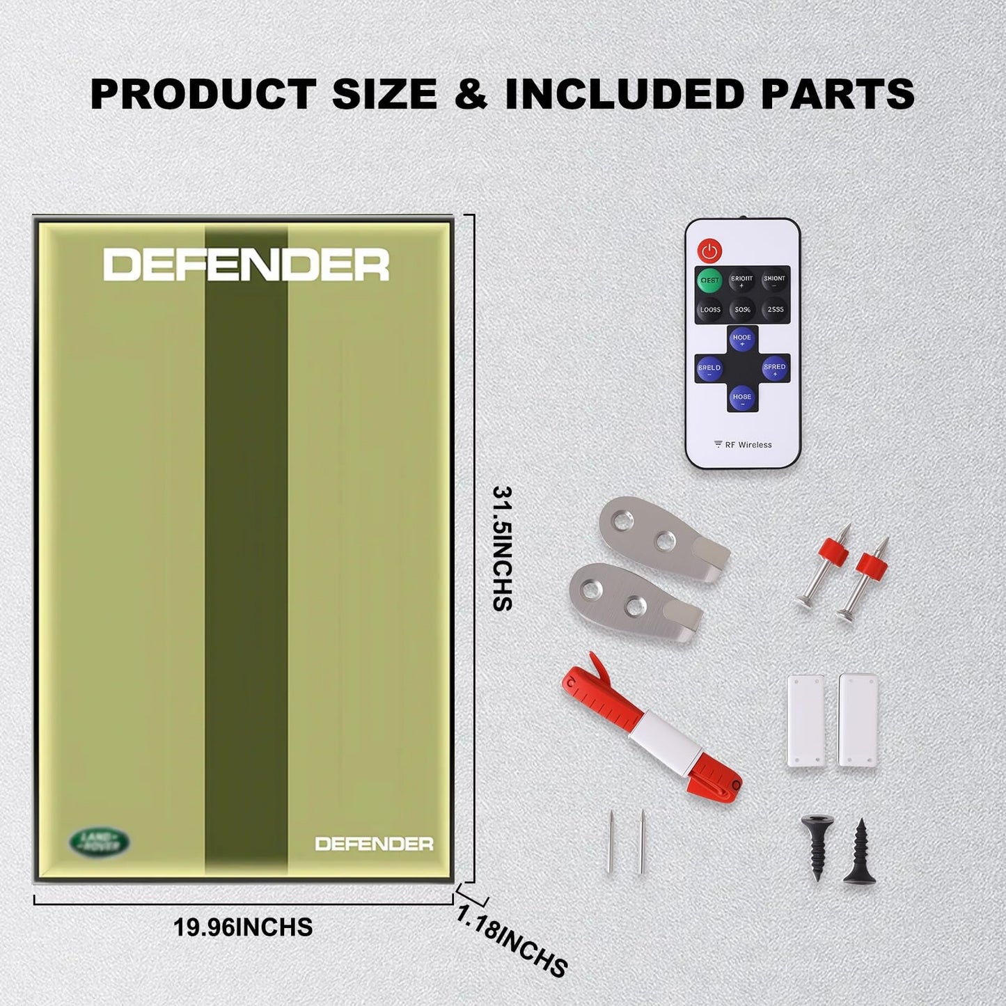 WALL DISPLAY FRAME for LEGO® TECHNIC™  Land Rover Defender 42110 .(Model Not Included)