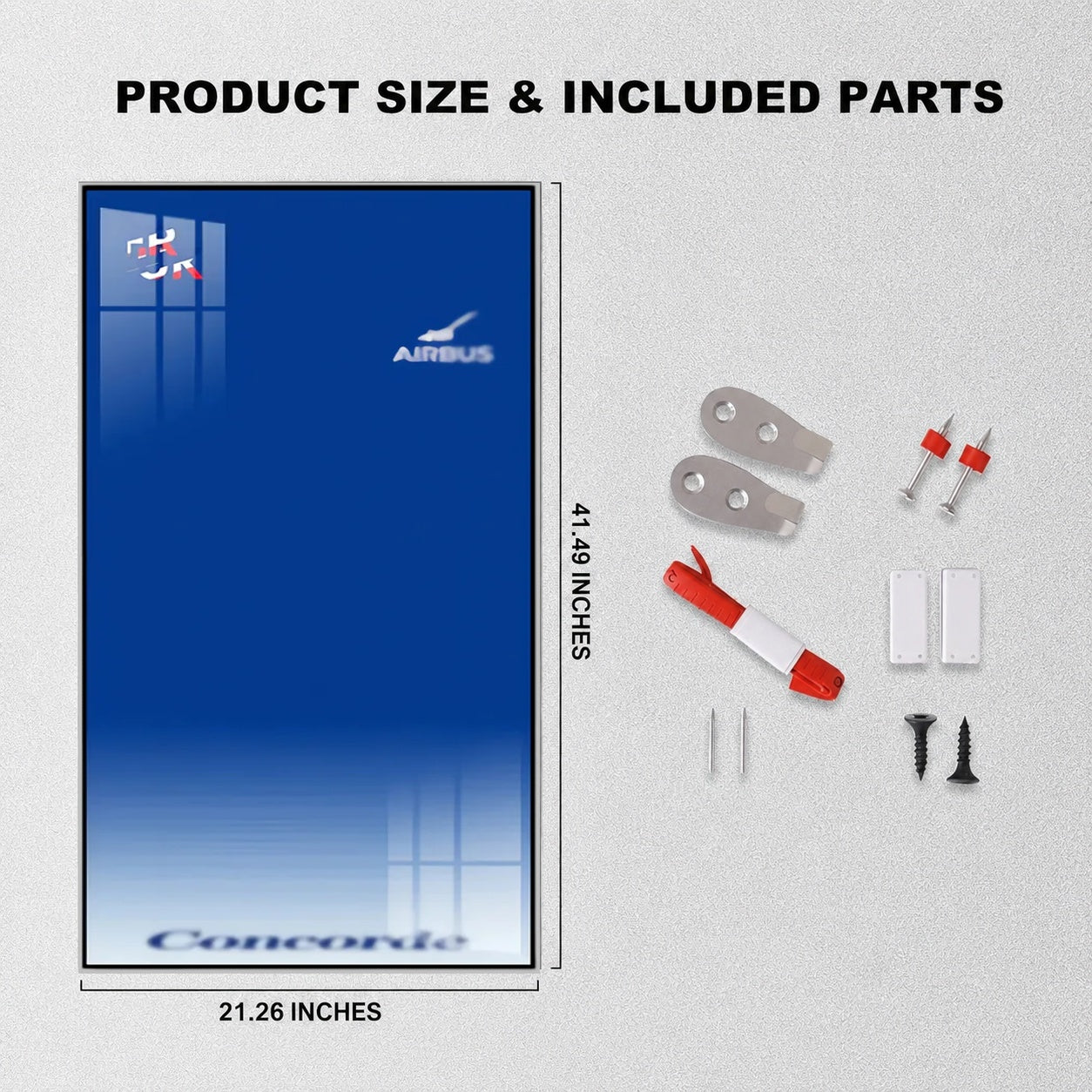 Wall Display Frames for LEGO® ICONS Concorde 10318(Model Not Included)