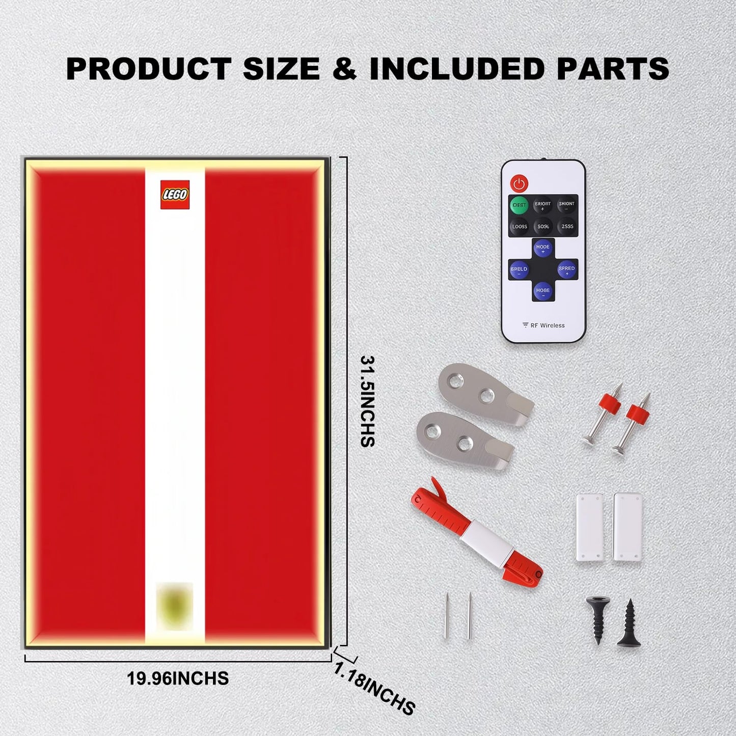 Wall Display Frame For LEGO® Technic™ Supercar Ferrari SP3 42143. （Model not included）