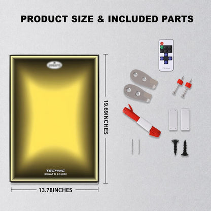 Wall Display Frame For LEGO® TECHNIC™ Bugtti Bolide Mid-Size CAR 42151(Model Not Included)