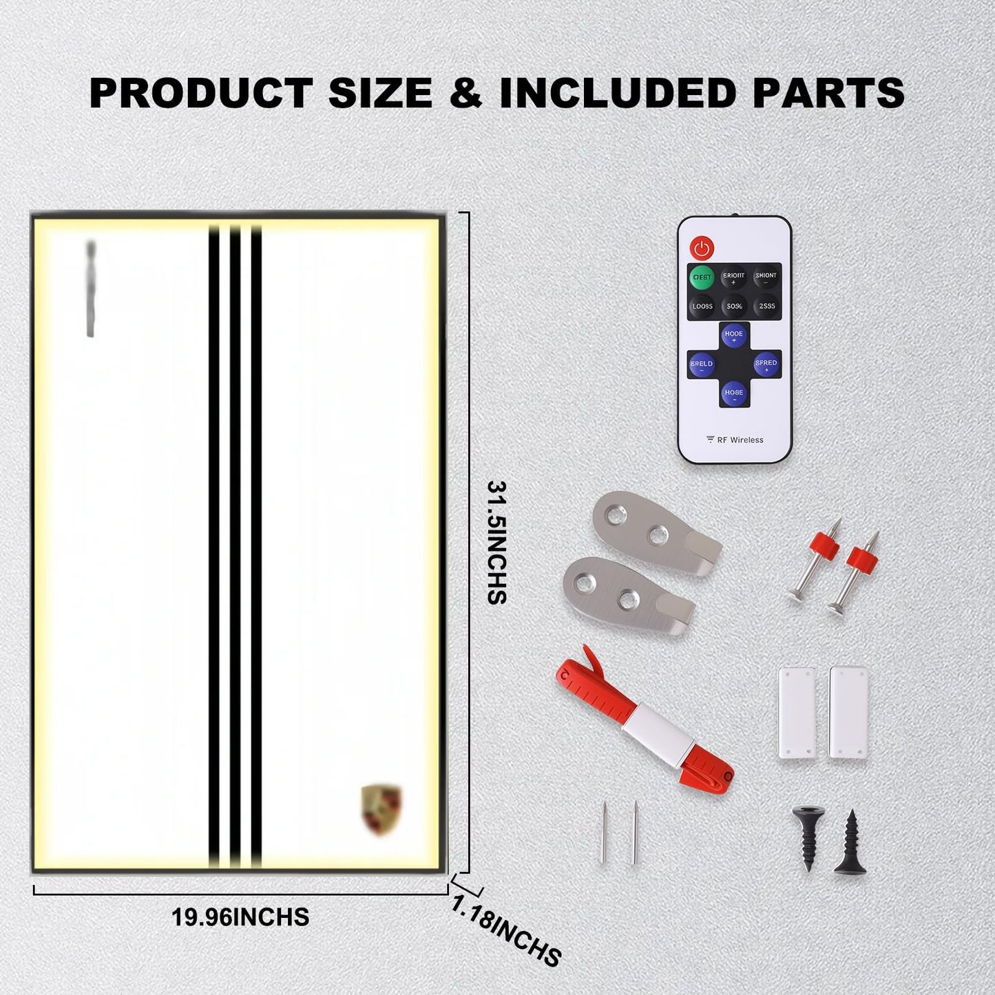 Wall Display Frame For LEGO® TECHNIC™ Porsche 911 RSR 42096(Model Not Included)