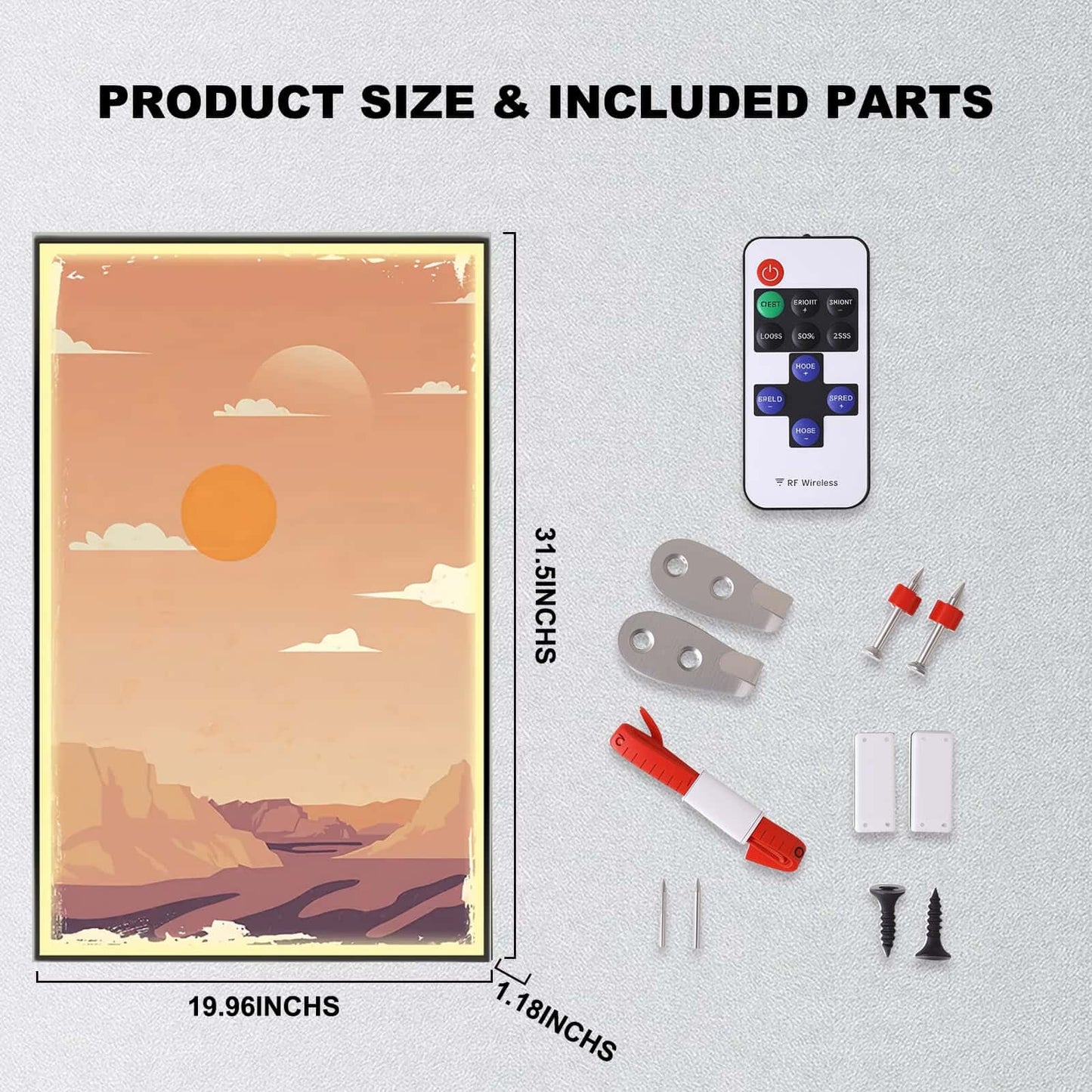 Wall Display Frame for LEGO® Star Wars 75341 Luke Skywalker’s Landspeeder™(Model Not Included)