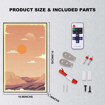 Wall Display Frame for LEGO® Star Wars 75341 Luke Skywalker’s Landspeeder™(Model Not Included)