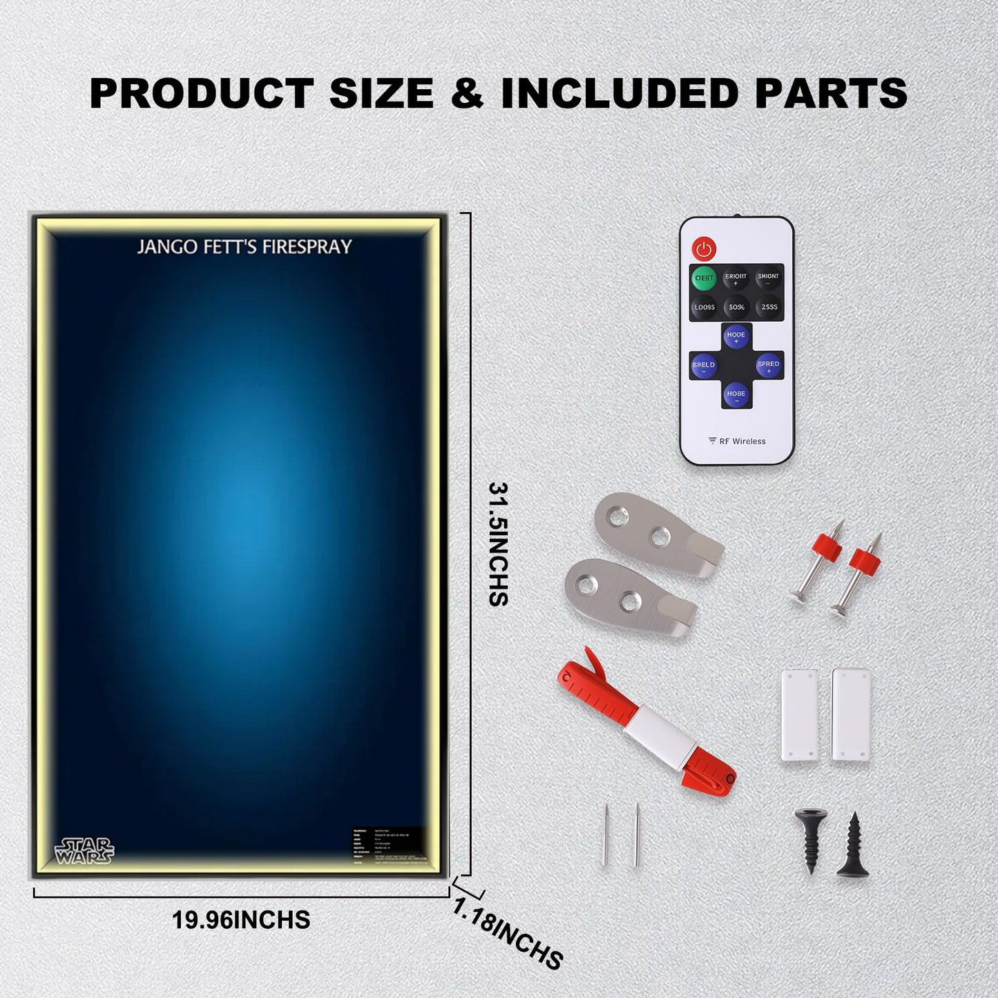 Wall Display frame for LEGO® STAR WARS™ 75409 Jango Fett's Firespray-Class Starship(Model Not Included)