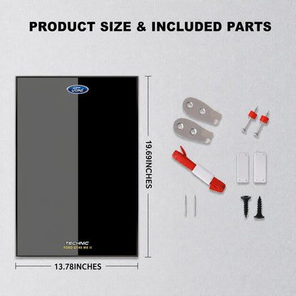 Wall Display Frame for LEGO® Technic™ 1966 Ford GT40 MKII Race Car Mid-Size Car 42223(Model Not Included)
